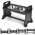  Elevated Dog Bowls, ShineMe 4 Adjustable Heights Raise Pet Bowl Stand Feeder With 2 Stainless Steel Food & Water Bowls For Small Medium Dogs Cats And Pets