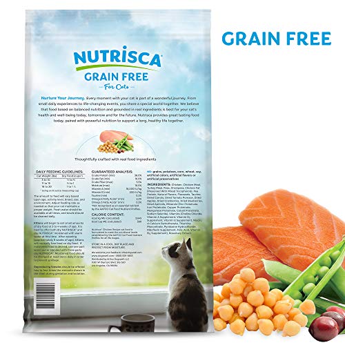  Dogswell NUTRISCA Premium Grain Free Dry Cat Food, Chicken Recipe, 13 Lbs.