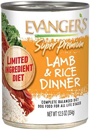  Evanger's Super Premium Lamb & Rice Dinner For Dogs