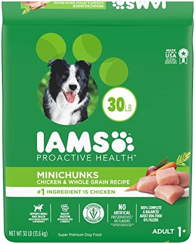  IAMS Adult Minichunks Small Kibble High Protein Dry Dog Food With Real Chicken, 40 Lb. Bag