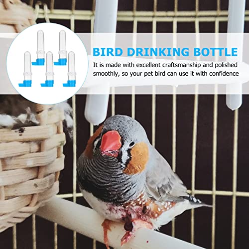  NOGRAX 5pcs Feeder Larks Container For Hanging And Budgie Plastic Lovebirds Cockatiel Canaries Parrot Ml Feeding Yellow Parrots Bottles Feeders Drinking Small Leakage Bird Dispensers Feeder