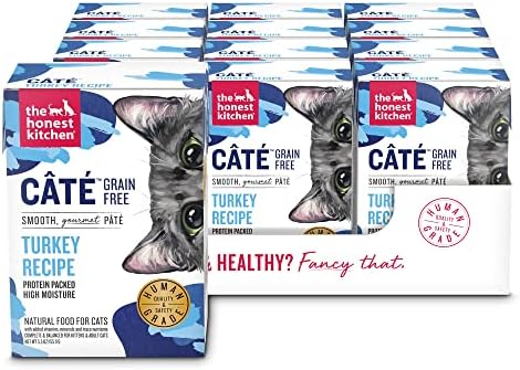  The Honest Kitchen Câté™ Grain Free Turkey Pâté Wet Cat Food, 5.5 Oz (Pack Of 12)