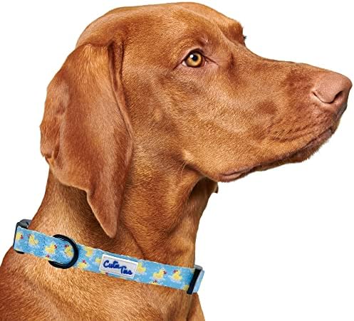  CUTIE TIES Dog Collar Flamingos– Durable Nylon Material - Premium Quality Collars For Dogs - Fancy Collars - Cute Dog Collars In Three Sizes (Flamingos, Large (16" - 26"))