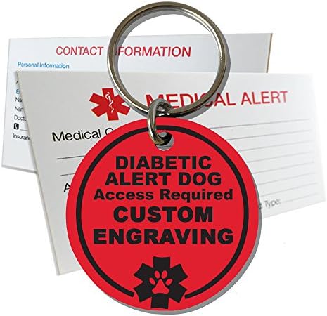  My Identity Doctor Diabetic Alert Dog Tag Custom Engraved Round Plastic - Blue - Large