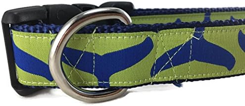  Ocean Dog Collar, Caninedesign, Quick Release Buckle, 1 Inch Wide, Adjustable, Nylon, Medium And Large (Sharks, Large 15-22")