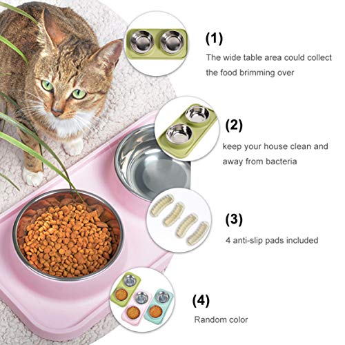  Balacoo Stainless Steel Cat Bowls Stainless Steel Dog Bowls Pet Water Bowl Food Feeder Bowl Cat Food Bowls For Dog Cat Rabbit Bird (Random Color) Puppy Feeder Stainless Steel Cat Bowl