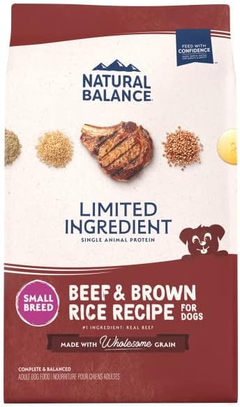  Natural Balance Limited Ingredient Small-Breed Adult Dry Dog Food With Healthy Grains, Lamb & Brown Rice Recipe, 12 Pound (Pack Of 1)
