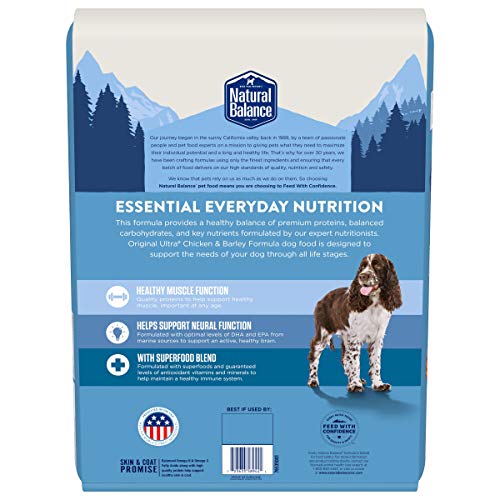  Natural Balance Original Ultra Chicken & Barley All Life Stages Dry Dog Food 11 Pound (Pack Of 1)