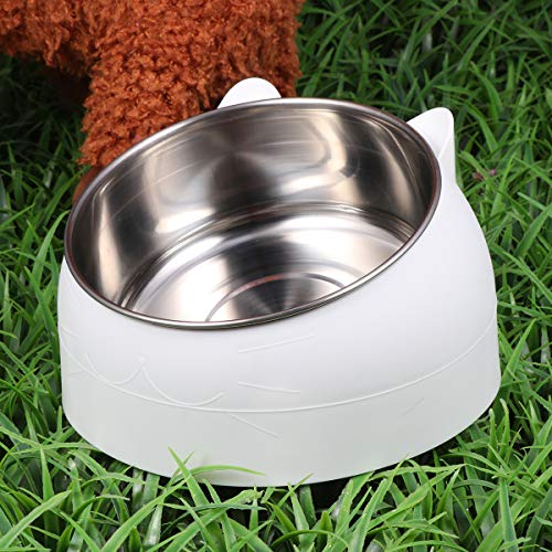  Pet Bowl 1Pc 304 Stainless Steel Pet Bowl Stainless Steel Pet Feeder Dog Cat Safe Water Drinking For Home Shop Pet Supplies (White)