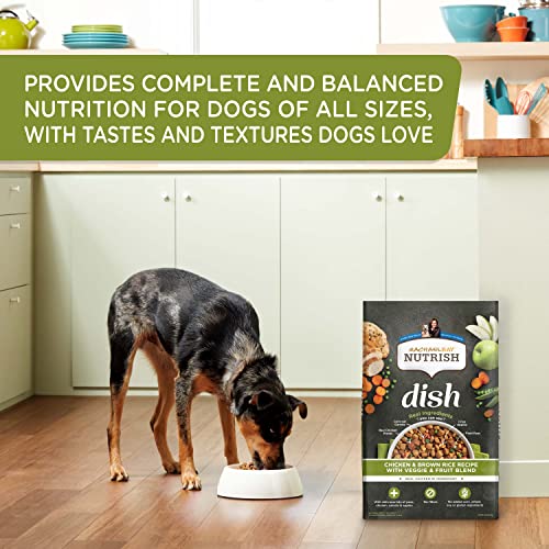  Rachael Ray Nutrish Dish Premium Dry Dog Food, Chicken & Brown Rice Recipe With Veggies & Fruit, 23 Pound Bag