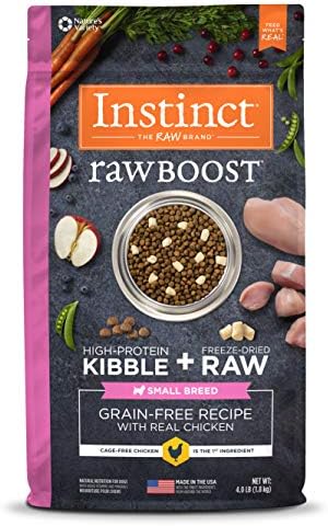  Instinct Raw Boost Small Breed Grain Free Recipe With Real Chicken Natural Dry Dog Food, 4 Lb. Bag