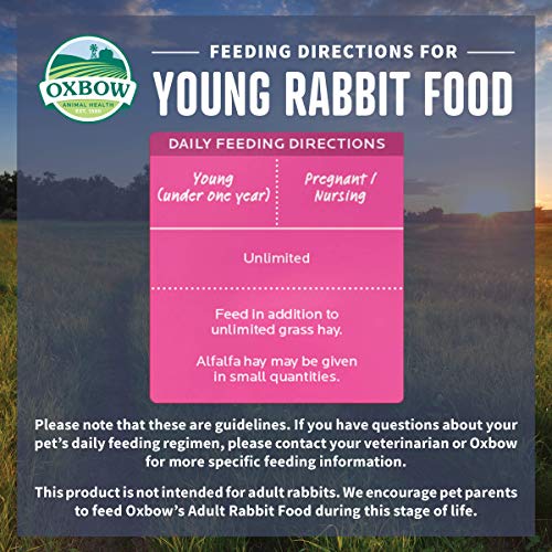  Oxbow Essentials Young Rabbit Food - All Natural Rabbit Pellets - 10 Lb.