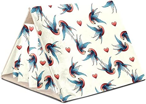  Y-DSIWX Guinea Pig Hideout House Bed, Burger Donut Hot Dog Pizza Flat Food Pattern Rabbit Cave, Squirrel Chinchilla Hamster Hedgehog Nest Cage
