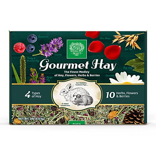 Small Pet Select - Gourmet Hay Pet Food, Exclusive Treat Hay, Flowers, And Herb Blend, For Rabbits, Guinea Pigs, Small Animals, 2lb
