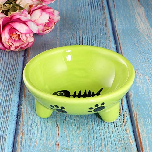  Balacoo Ceramic Dog Bowls Cat Plate Cat Plate Moultrie Feeder Pet Food Bowl Three-Legged Ceramics Dog Bowl Dish Food Feeding Bowl For Dog Cat Ceramic Water Bowl Puppy Feeder Puppy Feeder Cat Plate