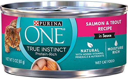  Purina ONE Natural, High Protein Wet Cat Food Variety Pack, True Instinct Turkey, Chicken & Tuna Recipes - (2 Packs Of 12) 3 Oz. Cans