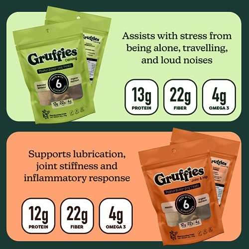 Gruffies Dog Treats - Nutrient-Rich, Guilt-Free Training Treats, Made In The USA, Enriched With Super Foods, Omega 3, Fiber, Protein, Soy-Free, Wheat-Free, Corn-Free Bundle Of 4 (170g Each)