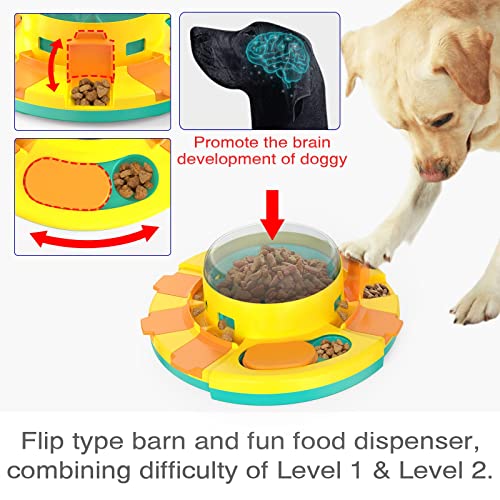  YumSur Dog Puzzle Toys, Interactive Dog Toys For Dogs Training Funny Feeding, Dog Treat Puzzle Intelligence Toy For Small And Medium Dogs, Improve IQ Puzzle Bowl For Puppy Pet