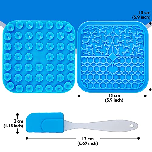  4 Pack Lick Mat For Dogs, Dog Slow Feeder Dowl Mat For Bathing Grooming Nailing Trimming, Food-Grade, Non-Toxic, Licking Pad For Dogs And Cats, Puzzle Feeding Mat For Pets