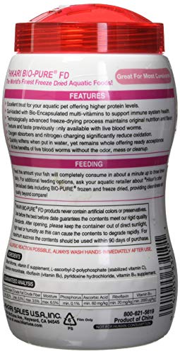  Hikari Bio-Pure Freeze Dried Blood Worms For Pets, 1.58-Ounce