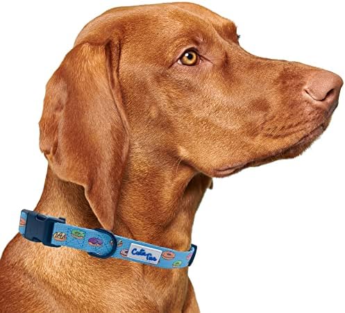  CUTIE TIES Dog Collar Breakfast Club – Durable Nylon Material - Premium Quality Collars For Dogs - Cute Dog Collars In Three Sizes (Breakfast Club, Medium (13" - 20"))