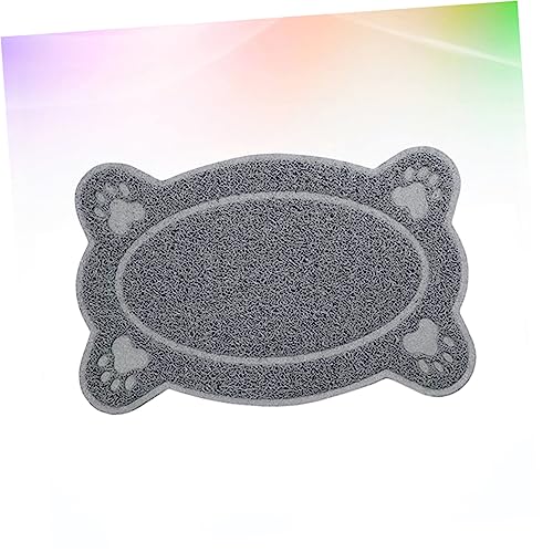  Iplusmile Non Skid Rug Cat Litter Rug Silicone Desk Mat 2pcs Mats Cats Paws Cat Drinking Mat Cat Supplies Dog Feeding Tablemat Carpet Trash Can Pet Mat Grey Pet Supplies Water Proof