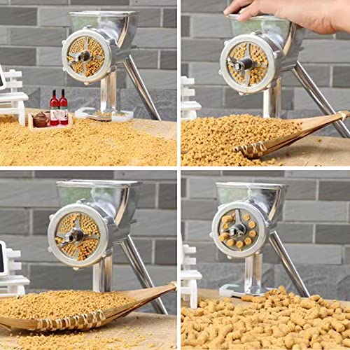  QINTH Manual Pet Dog Cat Fishing Bait Feed Maker, Animal Feed Food Pellet Machine, Including 4/5/6/7/8mm Molds, DIY Pet Feed Processing Tool