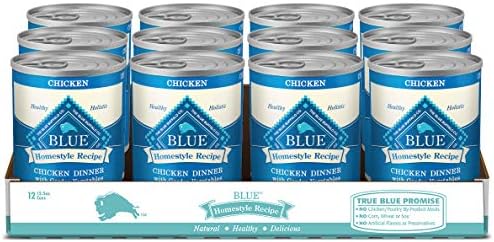  Blue Buffalo Homestyle Recipe Natural Adult Wet Dog Food, Turkey Meatloaf 12.5-oz Can (Pack Of 12)