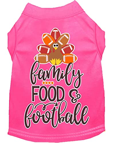  Family, Food, And Football Screen Print Dog Shirt Black Med