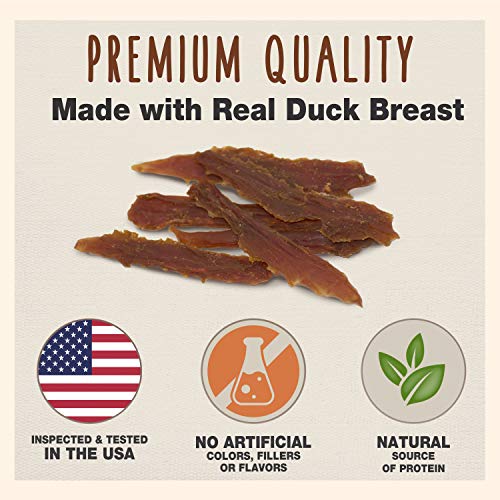  Cadet Gourmet Duck Breast Dog Treats - Healthy & Natural Dog Training Treats For Small & Large Dogs - Inspected & Tested In USA (2.5 Lb.)