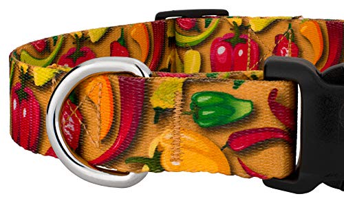  Country Brook Petz - Deluxe Scorching Peppers Dog Collar And Leash Limited Edition - Tasty Collection With 5 Yummy Designs (1/2 Inch, Extra Small)