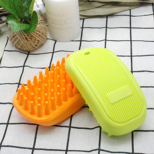  Kuntrona Pet Dog Cat Bath Brush Comb Comfortable Glove Hair Fur Grooming Cleaning Massage Dogs Cats Brush Pet Supplies Orange M