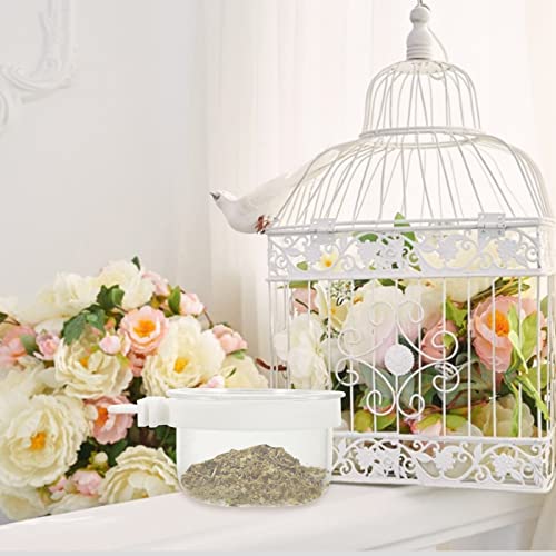  Ipetboom Food Containers Chicken Accessories 2pcs Bird Parrot Feeding Acrylic Parrot Feeder Parrot Food Container Bird Food Container Cups, 5PCS Parrot Hamster Accessories Chicken Feeder
