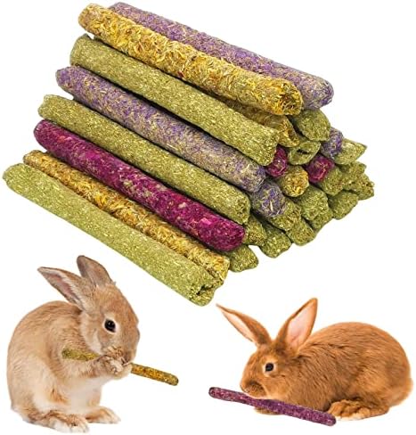  Hamiledyi 72PCS Timothy Hay Sticks Rabbit Chew Toys Mixed Natural Bunny Molar Sticks Guinea Pig Molar Rod Treats For Chinchilla Hamster And Other Small Animals Molars Snack Toys