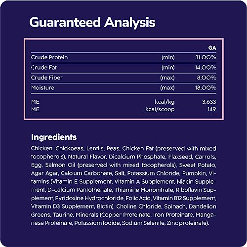  Miracle Vet Dehydrated Cat Food And Dry Topper - Natural Chicken And Vegetable Risotto - Grain Free Cat Food For Adults, Kittens - 58% Animal Proteins - Vet-Reviewed - Makes 2 LB Healthy Raw Wet Food