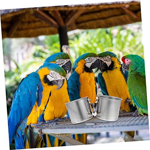  EVANEM 2pcs Feeder Tray Bird Feeder Outdoor Bird Feeder Toy Parrot Hamster Feeding Cups Ferret Water Bottle Water Bird Cup Parrot Feeder Birds Food Cup Pet Parrot Feeder To Feed Xuan Feng