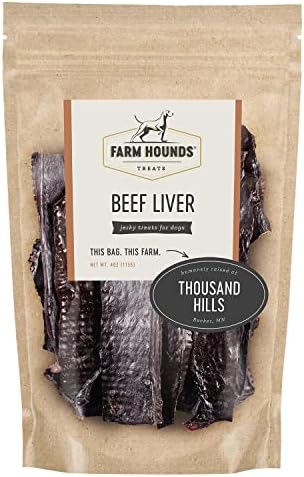  Farm Hounds Dehydrated Beef Lung For Dogs, 100% Natural, Humane Dried Beef Lung Treats For Dogs, Regenerative Agriculture Dog Training Treats & Food From Local Farms For All Dog Breeds & Sizes