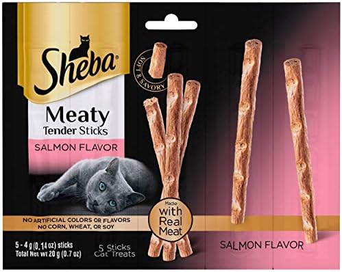  Sheba Treats Meaty Tender Sticks Soft Cat Treats Chicken Flavor, 0.14 Oz, 5 Count (Pack Of 10)