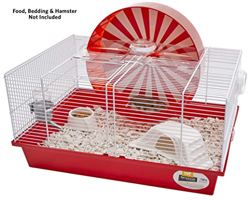  Ferplast "Coney Island Theme Modular Hamster Cage Featuring XXL 11.75-Inch Diameter Exercise Wheel, Includes All Accessories, 19.7L X 13.8W X 9.8H Inches,