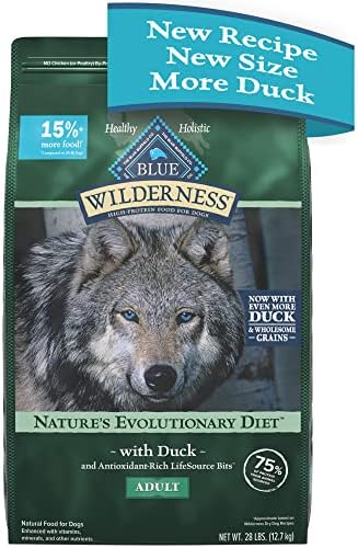  Blue Buffalo Wilderness High Protein Natural Adult Dry Dog Food Plus Wholesome Grains, Salmon 24 Lb Bag