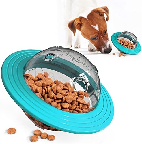  AYENCI Cat Automatic Water, Dog Toy Tumbler Pet Feeder Bite Resistant Interactive Food Treat Ball Dispenser Intellectual Training Food Bowl Pet Supplies (Size : Azul)