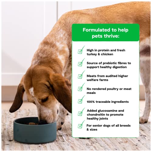  Open Farm Senior Grain-Free Dry Dog Food, Certified Humane Poultry Recipe For Older Dogs With Non-GMO Superfoods And No Artificial Flavors Or Preservatives, 4 Lbs
