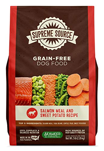  Supreme Source Grain Free Dry Dog Food, Salmon & Sweet Potato Recipe, 5 Pound Bag