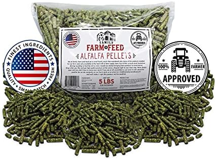 FAMILY FARM AND FEED | Alfalfa Hay Food | Small Pet | Young And Adult | Pellets | 5 Pounds