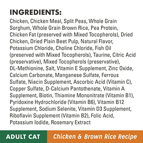  NUTRO WHOLESOME ESSENTIALS Natural Dry Cat Food, Adult Cat Chicken & Brown Rice Recipe Cat Kibble, 5 Lb. Bag