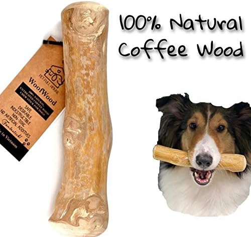  Pet Full House WoofWood Dog Chew Sticks, Safe, Natural & Healthy Chew Toys, Real Coffee Wood, Long Lasting, Durable Chewable Stick And Toy, Aggressive Chewers For Dogs, Dog Chew Bones (Medium)