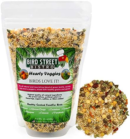  Bird Street Bistro Parrot Food - Parakeet Food - Cockatiel Food - Bird Food - Cooks In 3-15 Min W/Natural & Organic Grains - Legumes - Non-GMO Fruits, Vegetables, & Health Orientated Spices