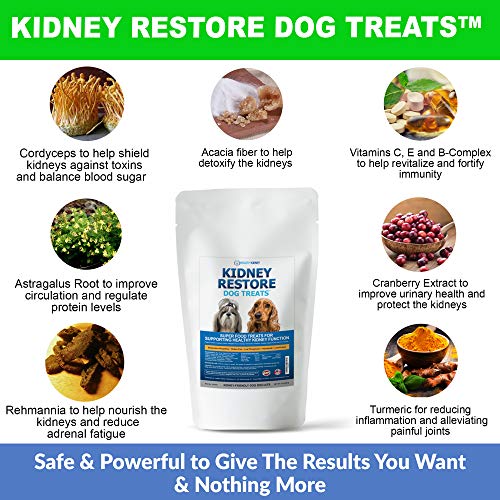  Kidney Restore Bacon Flavor Dog Treats: Low Protein Dog Treats For Kidney Health. Kidney Dog Treats For Kidney Function For Dogs. Renal Friendly Low Protein