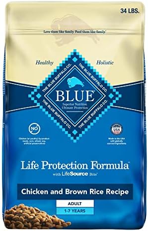  Blue Buffalo Life Protection Formula Natural Adult Dry Dog Food, Chicken And Brown Rice 5-lb Trial Size Bag