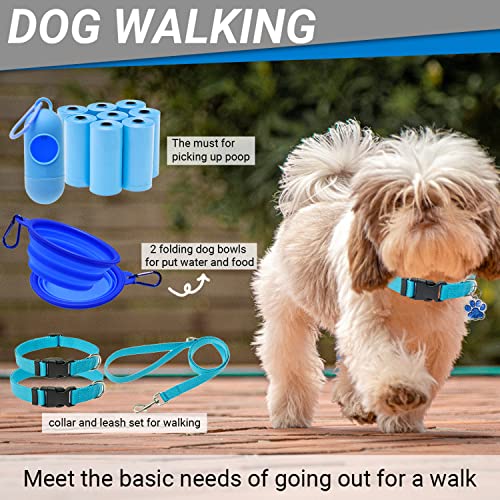  Puppy Starter Kit For Small Dog - 26 Pcs Dog Toys, Collar, Leash, Puppy Training Cilcker, Treat Bag, Poop Waste Bag With Dispenser, Blanket, Grooming Glove, Food Bowls, Toothbrush, ID Tag, Etc
